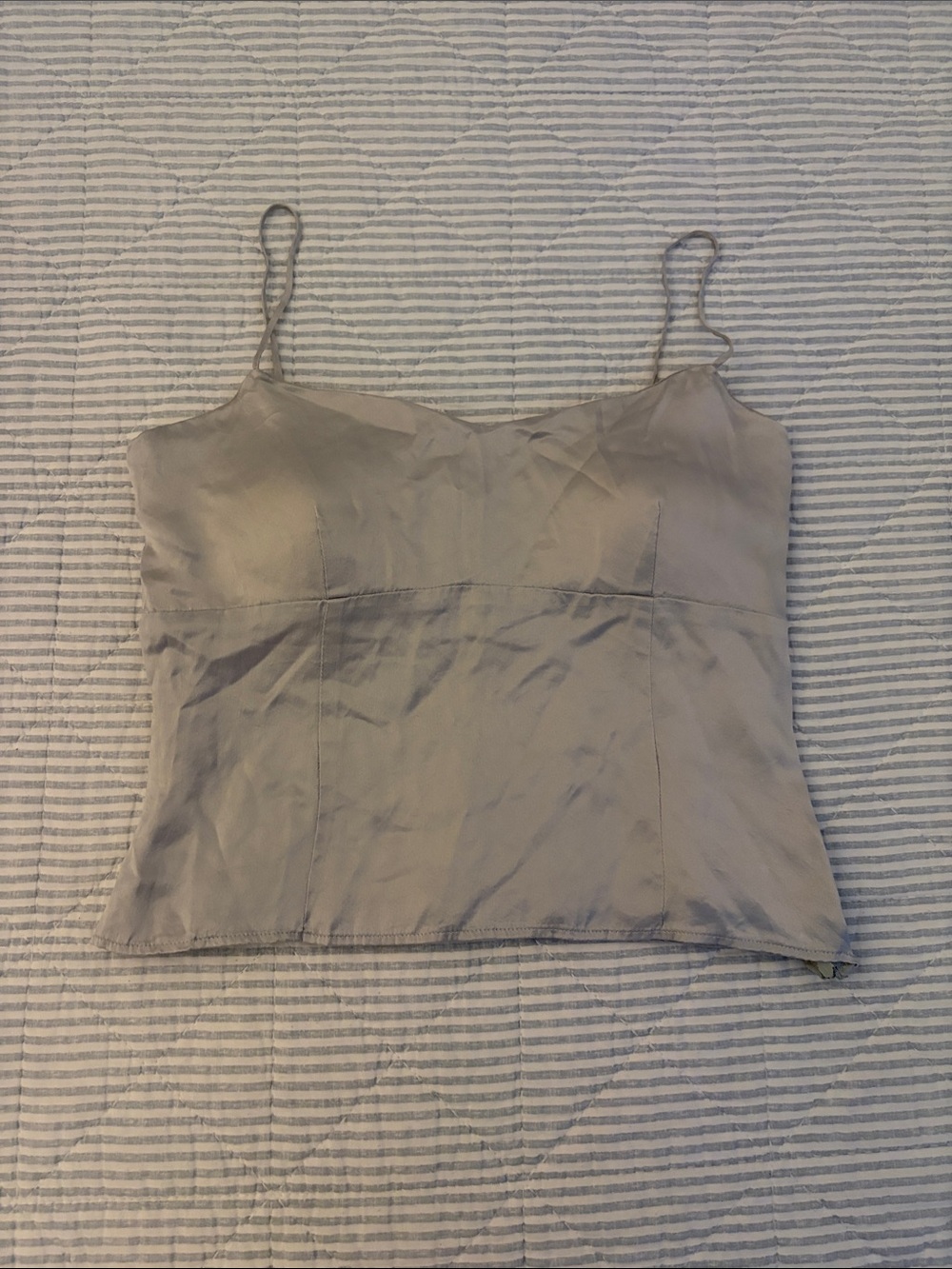 Silk-Like Spaghetti Strap Cami in Taupe